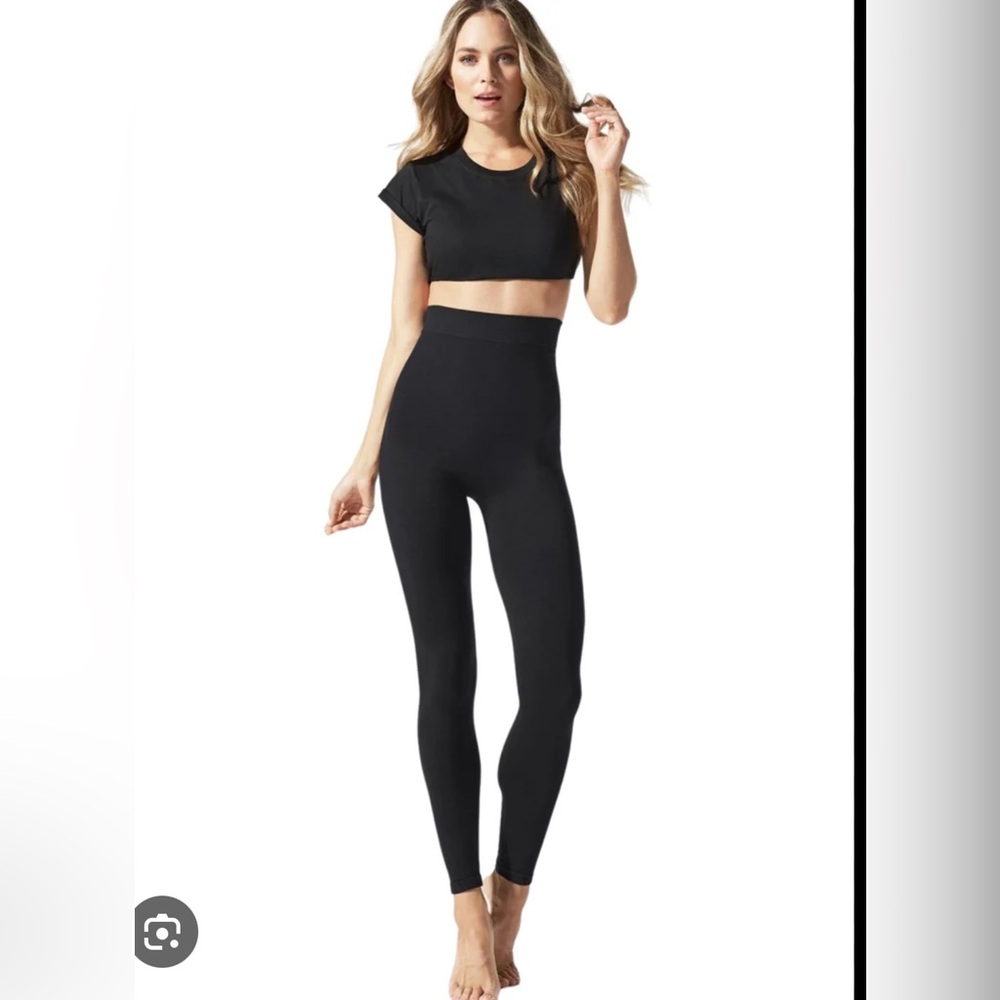 Blanqi- High Waist Postpartum Legging- EUC- Black Size Small